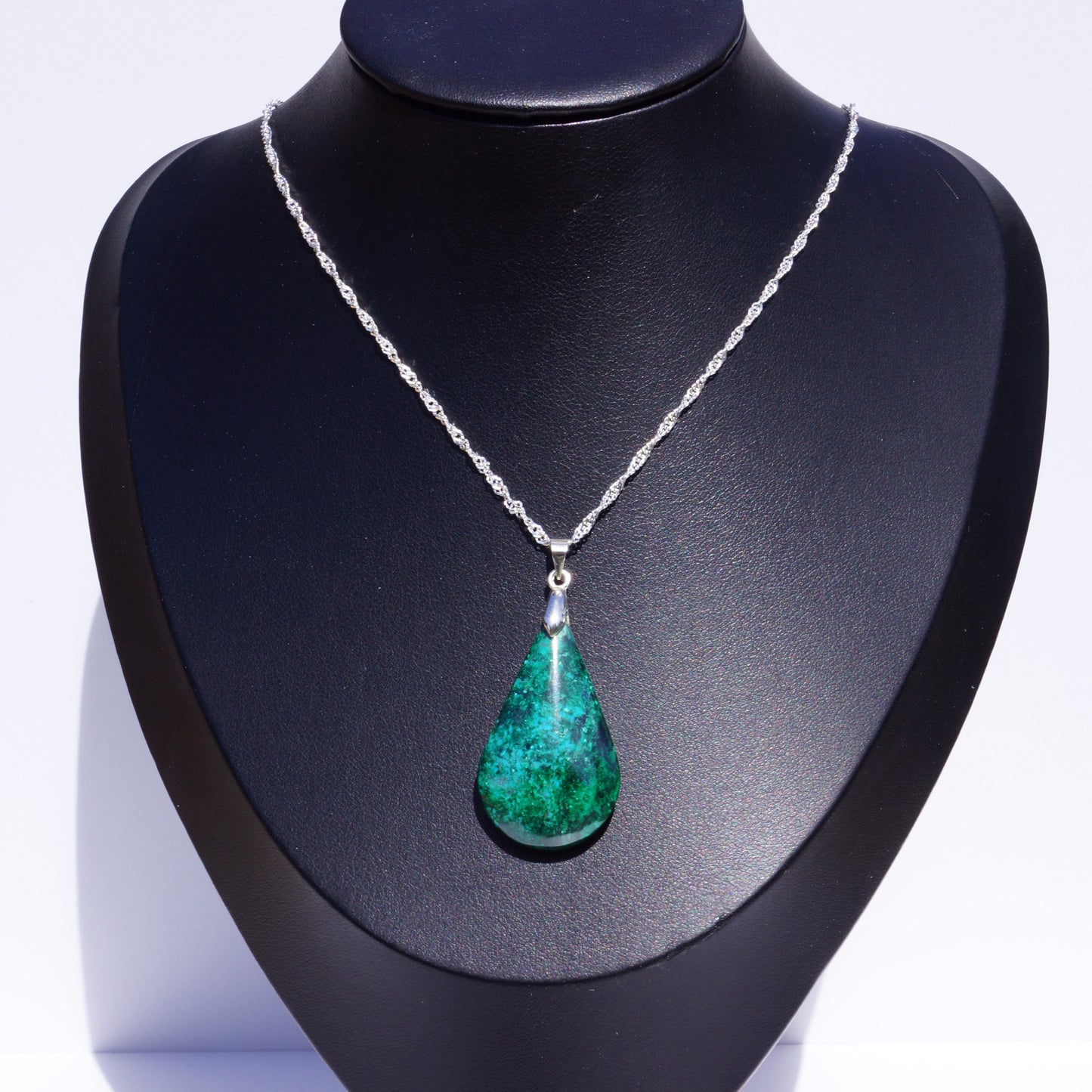 Chrysocolla Pendant — “The Stone of Calm Expression”