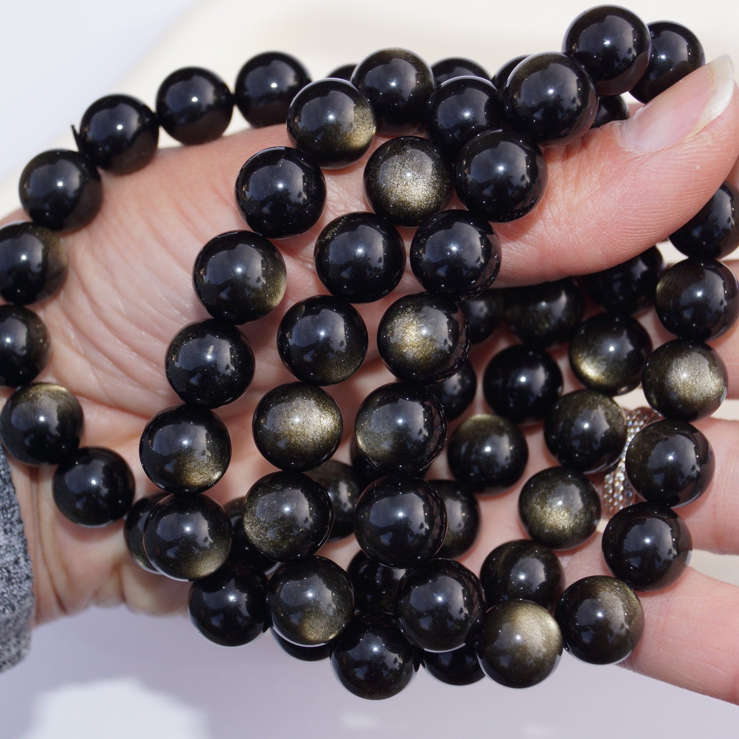 Gold Sheen Obsidian Bracelet (Empowerment) – 12mm