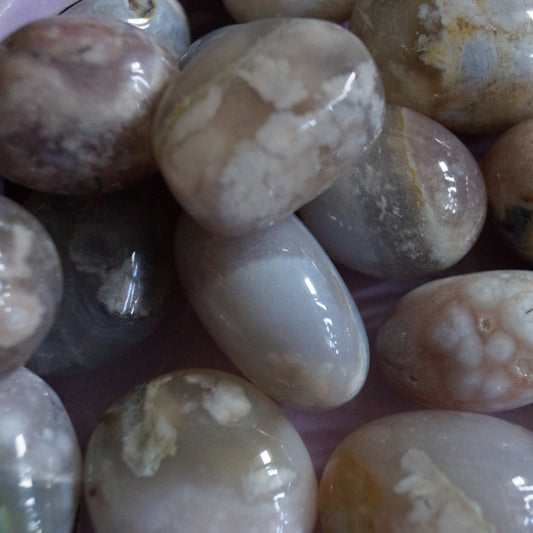 Grey Flower Agate