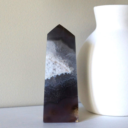 Agate Druzy Obelisk #1