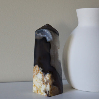 Agate Druzy Obelisk #1