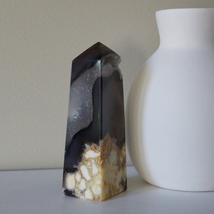 Agate Druzy Obelisk #1