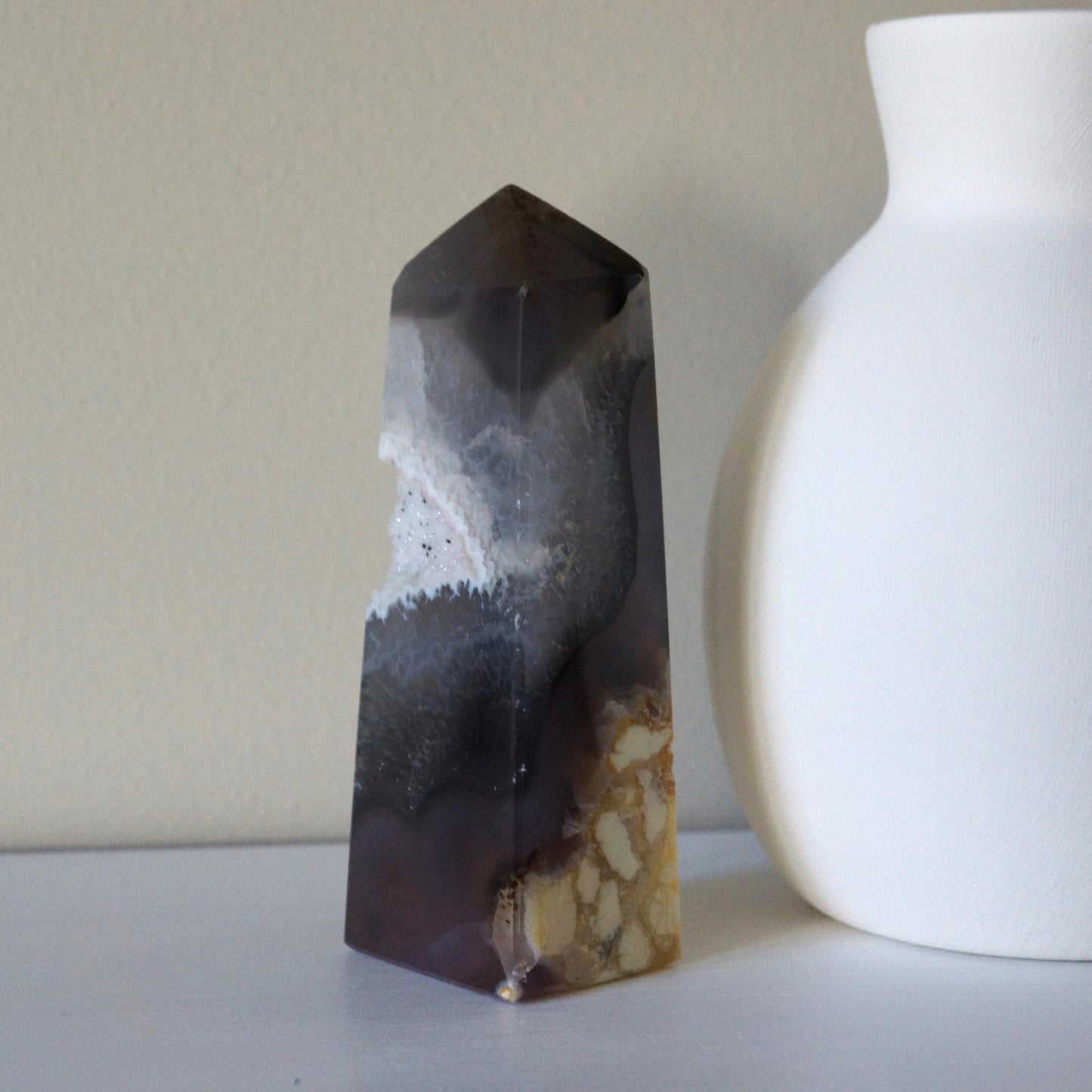 Agate Druzy Obelisk #1
