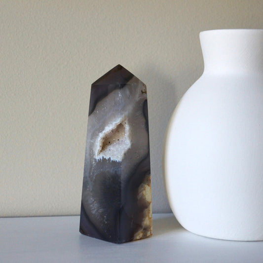 Agate Druzy Obelisk #2
