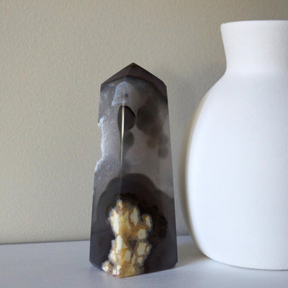 Agate Druzy Obelisk #2