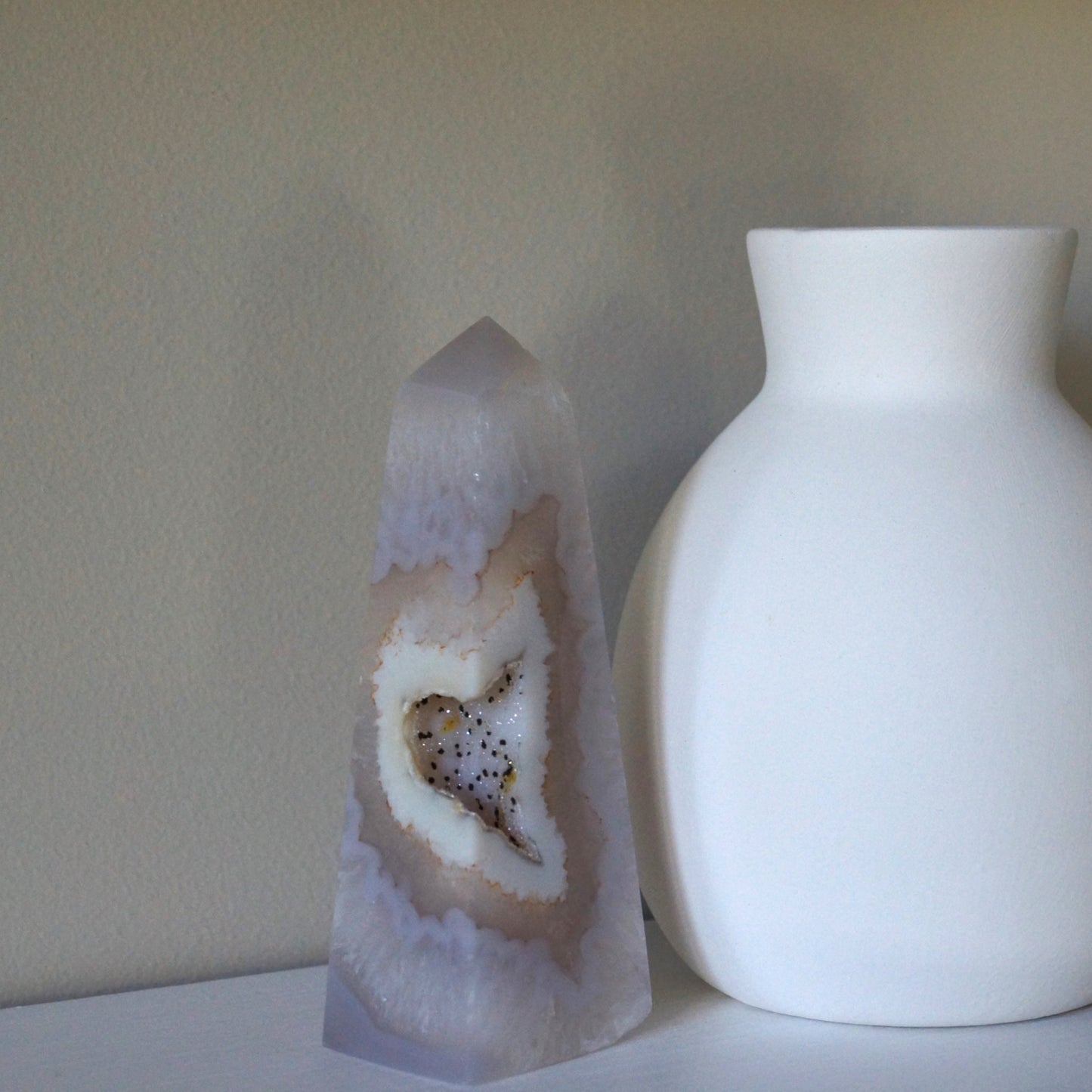 Agate Druzy Obelisk #3