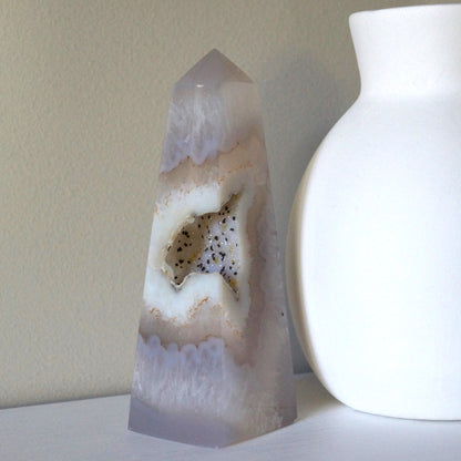 Agate Druzy Obelisk #4