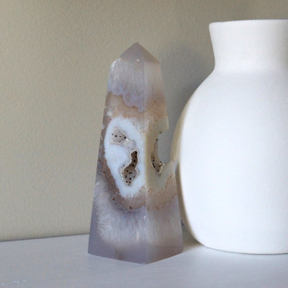 Agate Druzy Obelisk #4