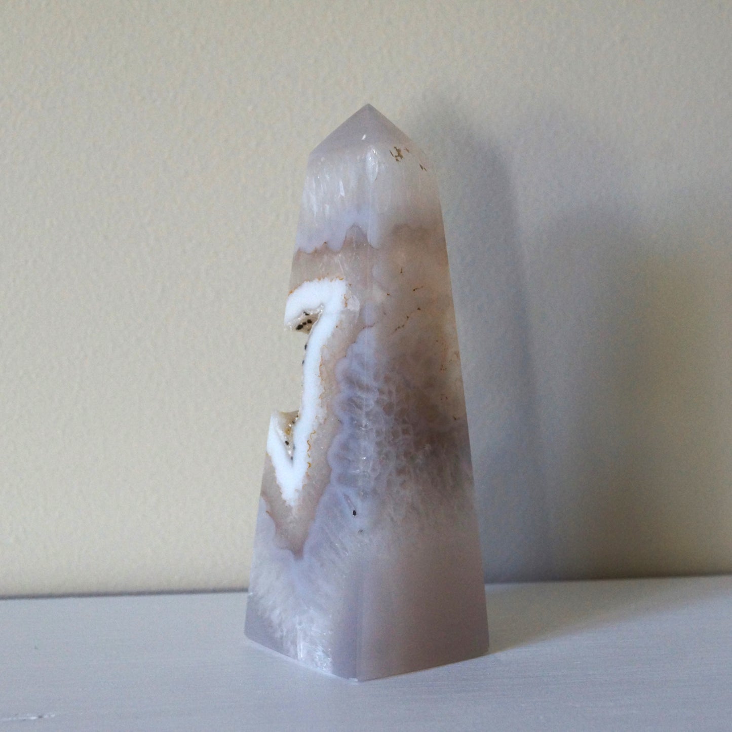 Agate Druzy Obelisk #4