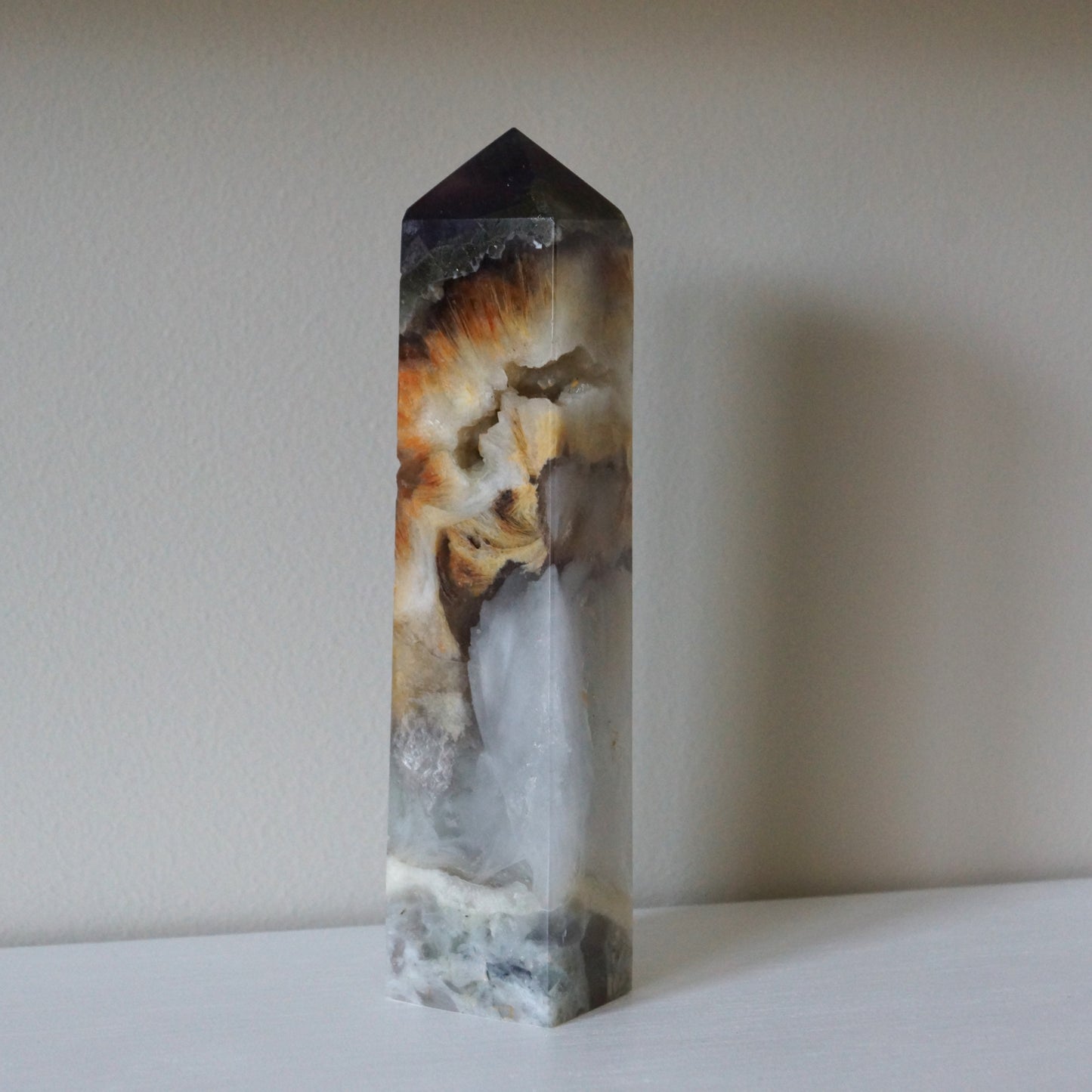 Fluorite Mixed Pyrite Towers – Four-Sided Points
