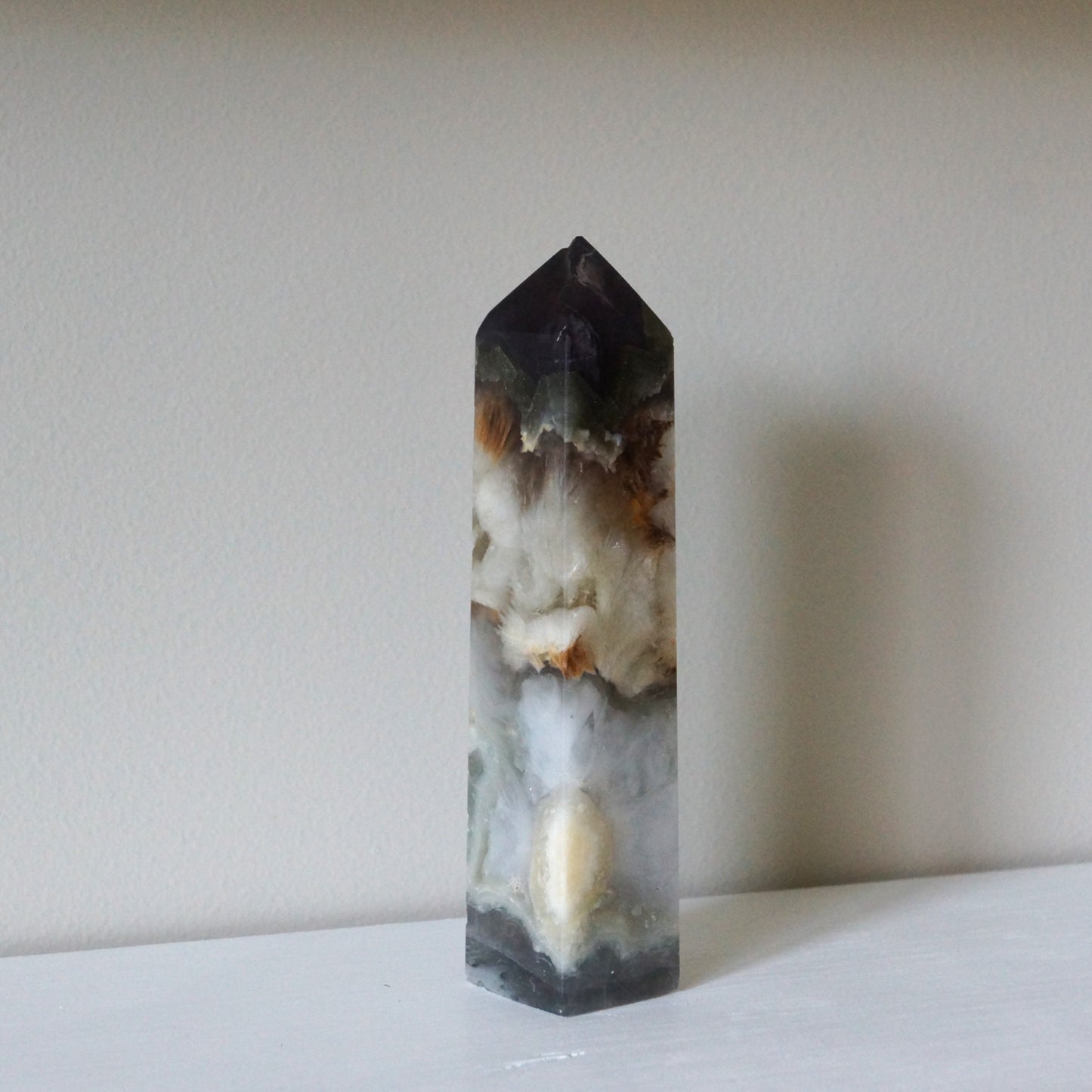 Fluorite Mixed Pyrite Towers – Four-Sided Points
