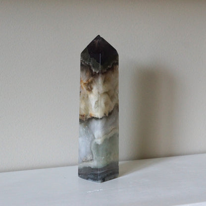 Fluorite Mixed Pyrite Towers – Four-Sided Points