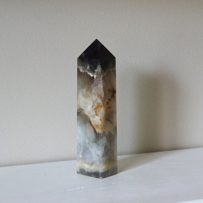 Fluorite Mixed Pyrite Towers – Four-Sided Points