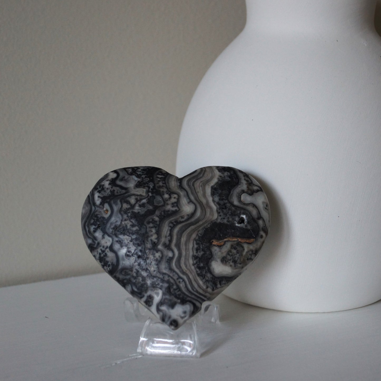 Yellow & Grey Calcite Hearts