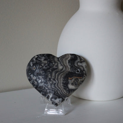 Yellow & Grey Calcite Hearts