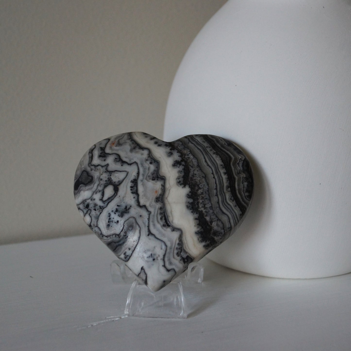 Yellow & Grey Calcite Hearts