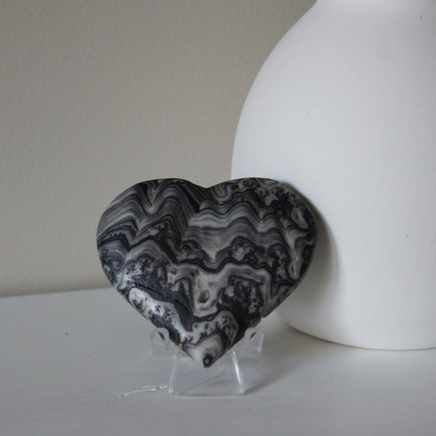 Yellow & Grey Calcite Hearts