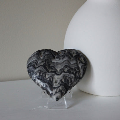 Yellow & Grey Calcite Hearts