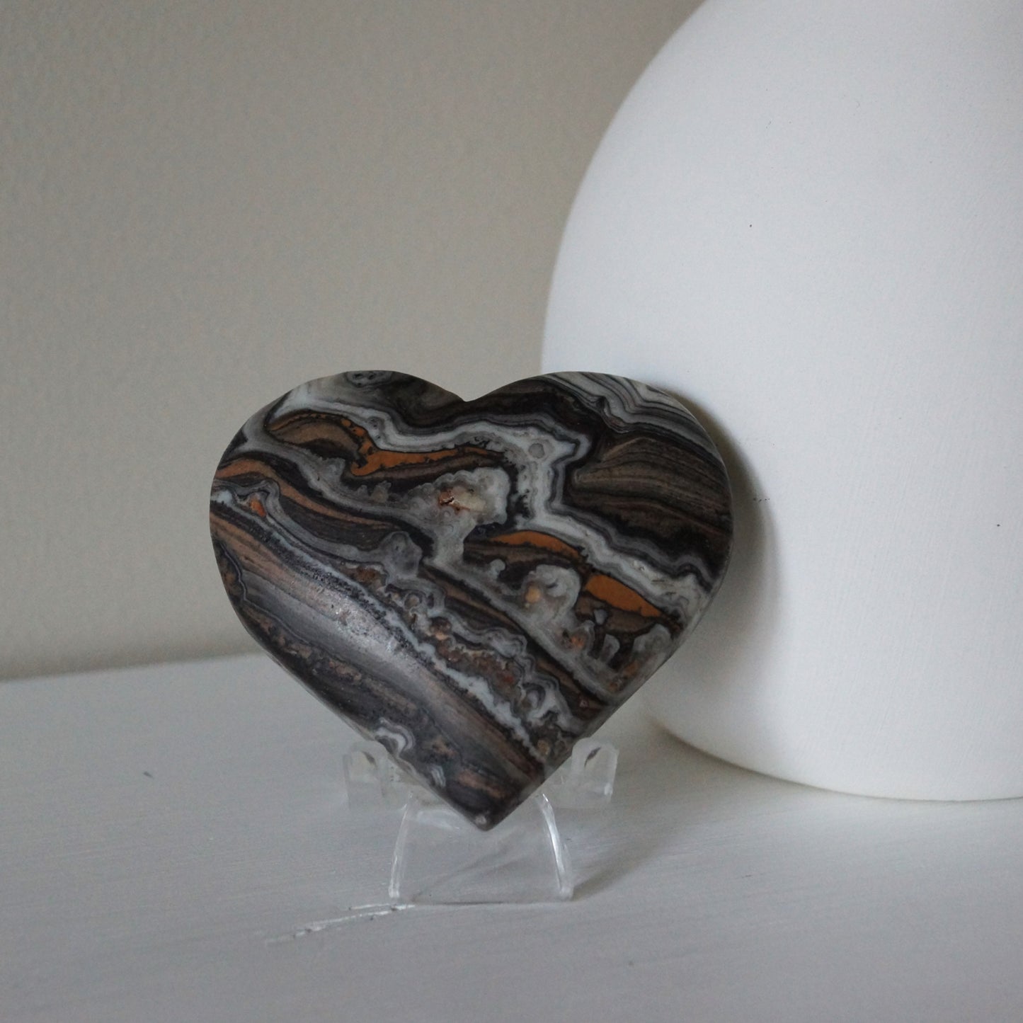 Yellow & Grey Calcite Hearts