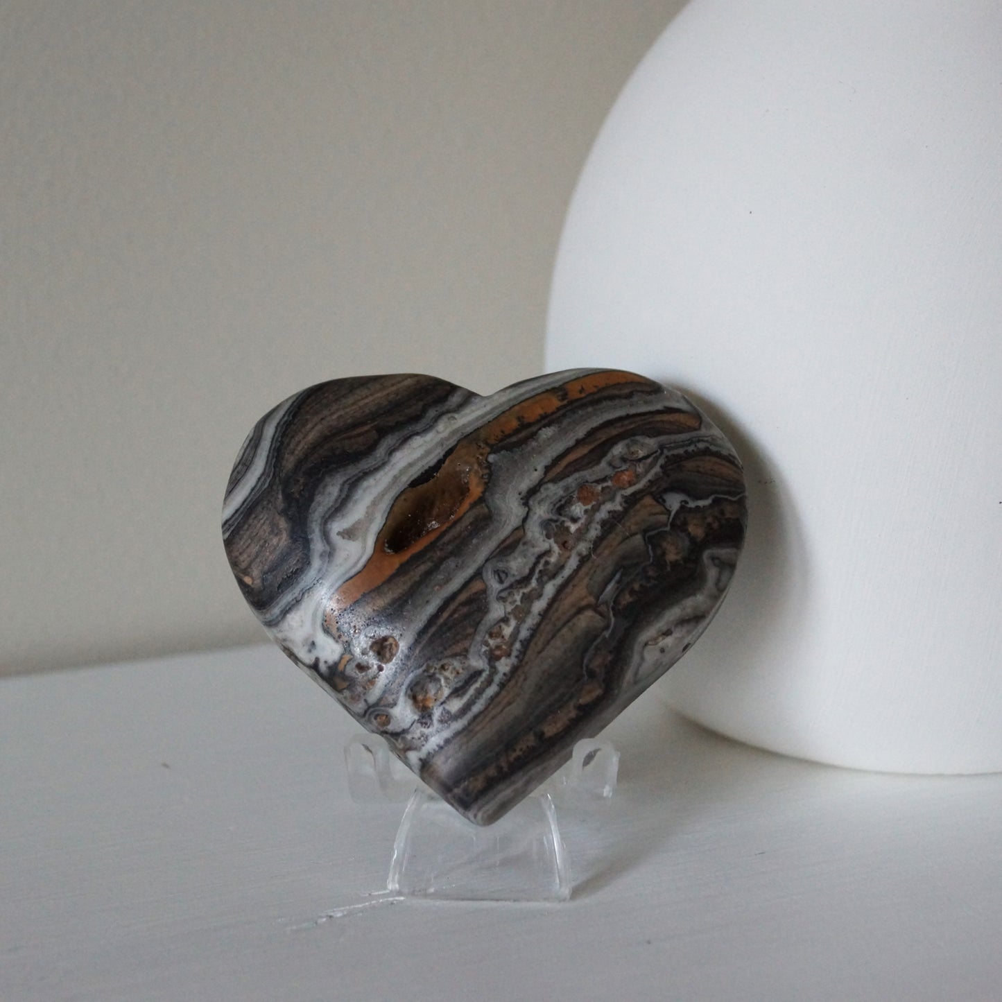 Yellow & Grey Calcite Hearts