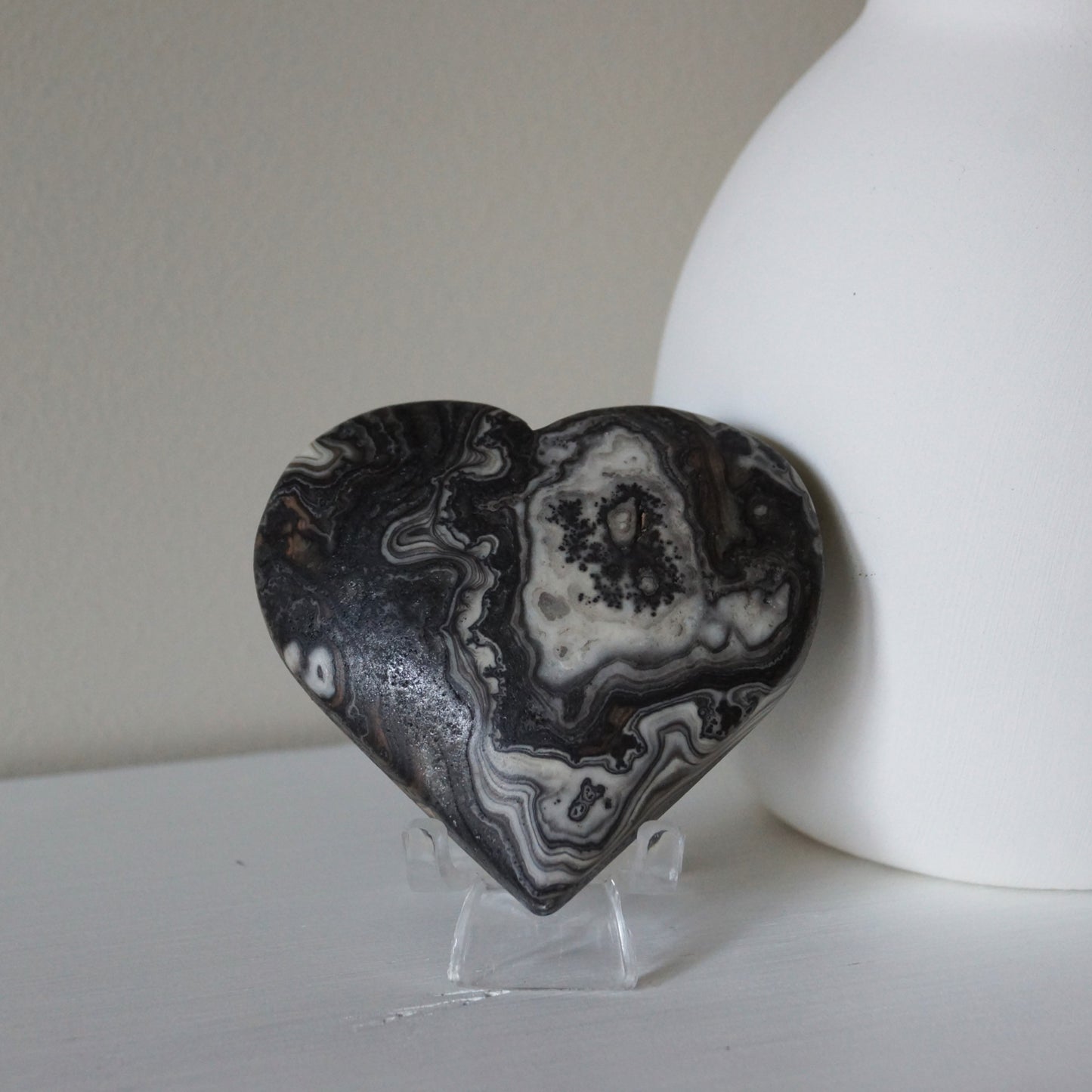 Yellow & Grey Calcite Hearts