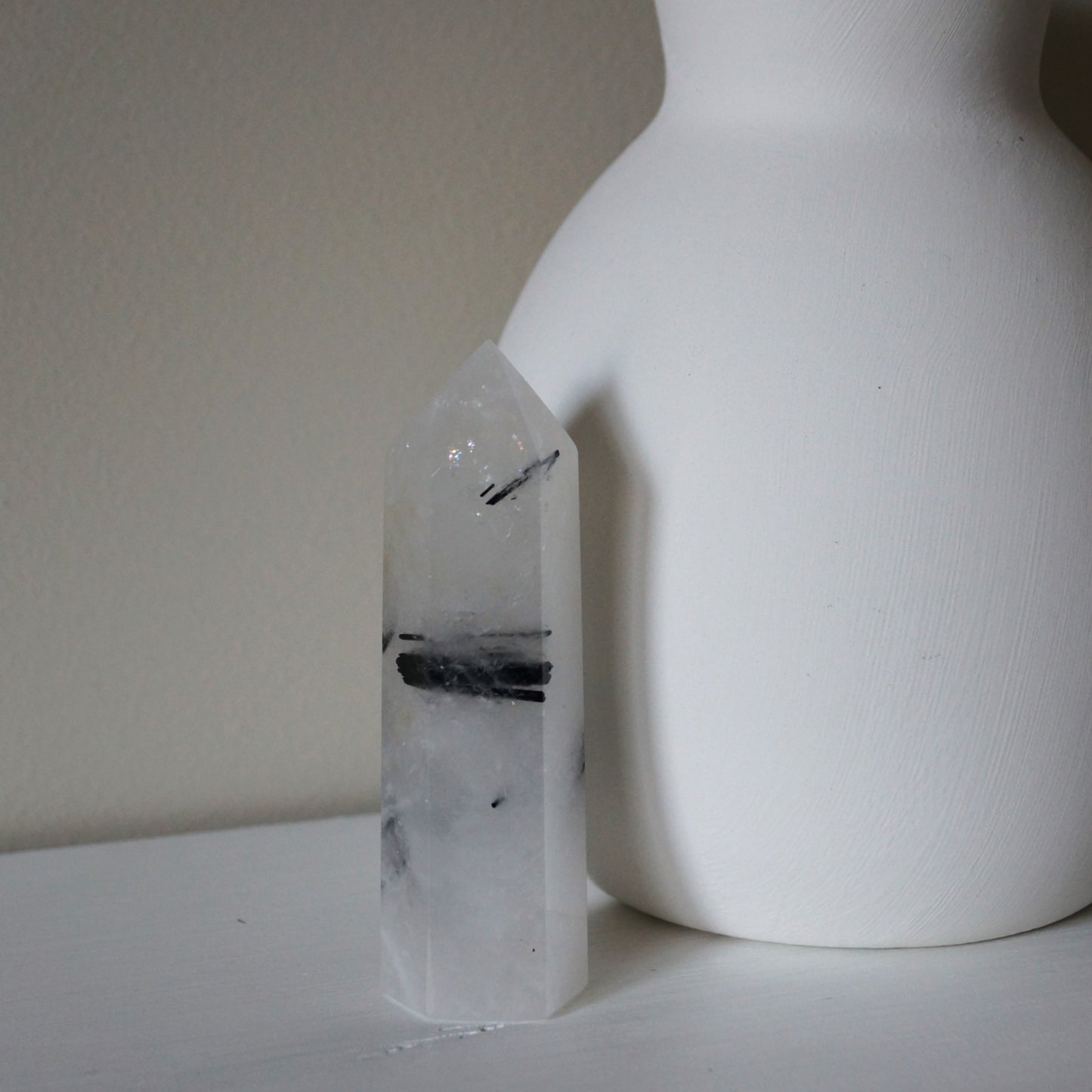 Black Tourmaline in Quartz towers