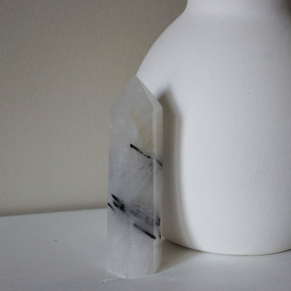 Black Tourmaline in Quartz towers