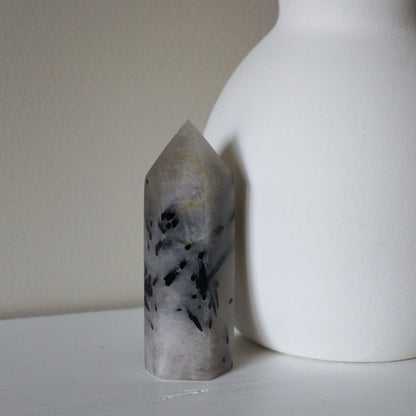 Black Tourmaline in Quartz towers