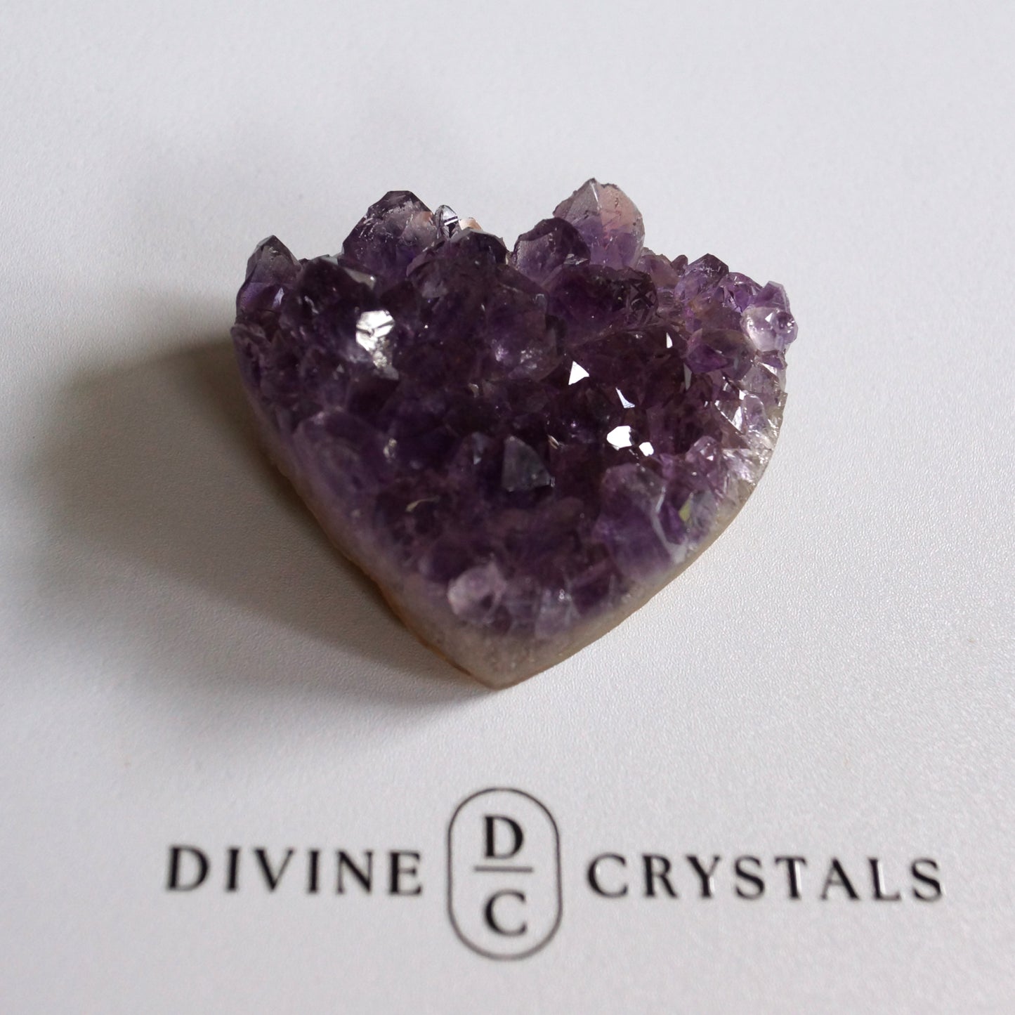 Amethyst Cluster Hearts – Intuition • Calm • Protection