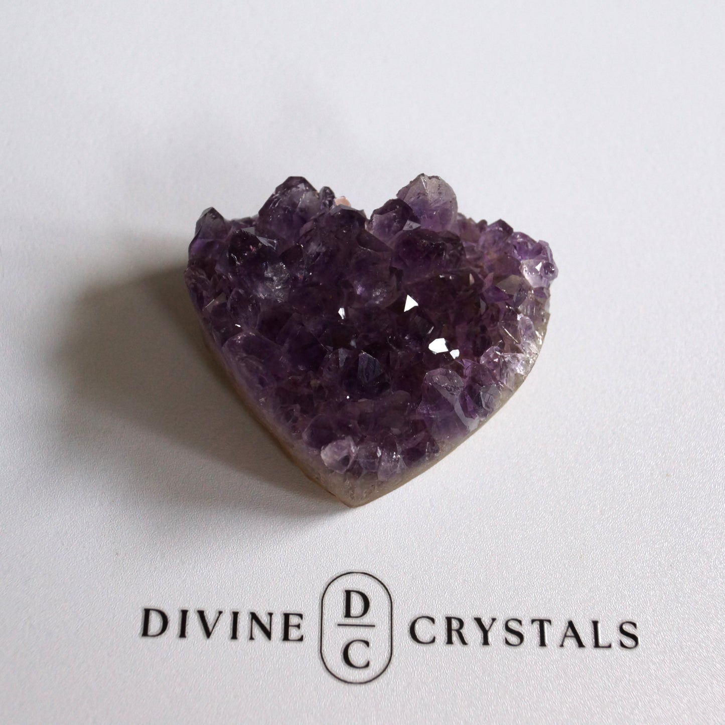 Amethyst Cluster Hearts – Intuition • Calm • Protection