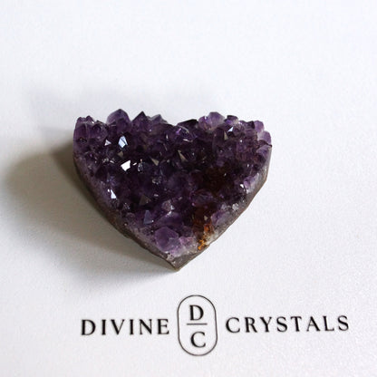 Amethyst Cluster Hearts – Intuition • Calm • Protection