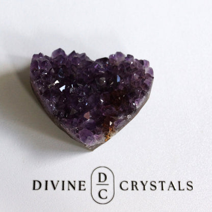 Amethyst Cluster Hearts – Intuition • Calm • Protection