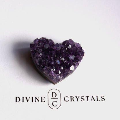 Amethyst Cluster Hearts – Intuition • Calm • Protection