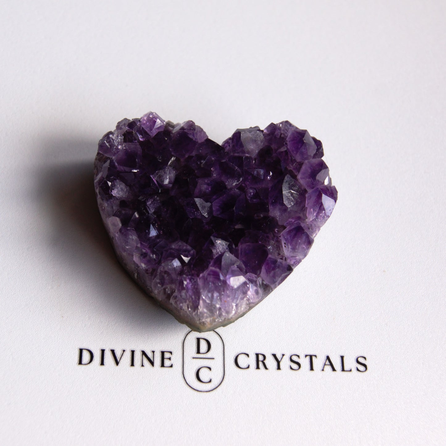 Amethyst Cluster Hearts – Intuition • Calm • Protection