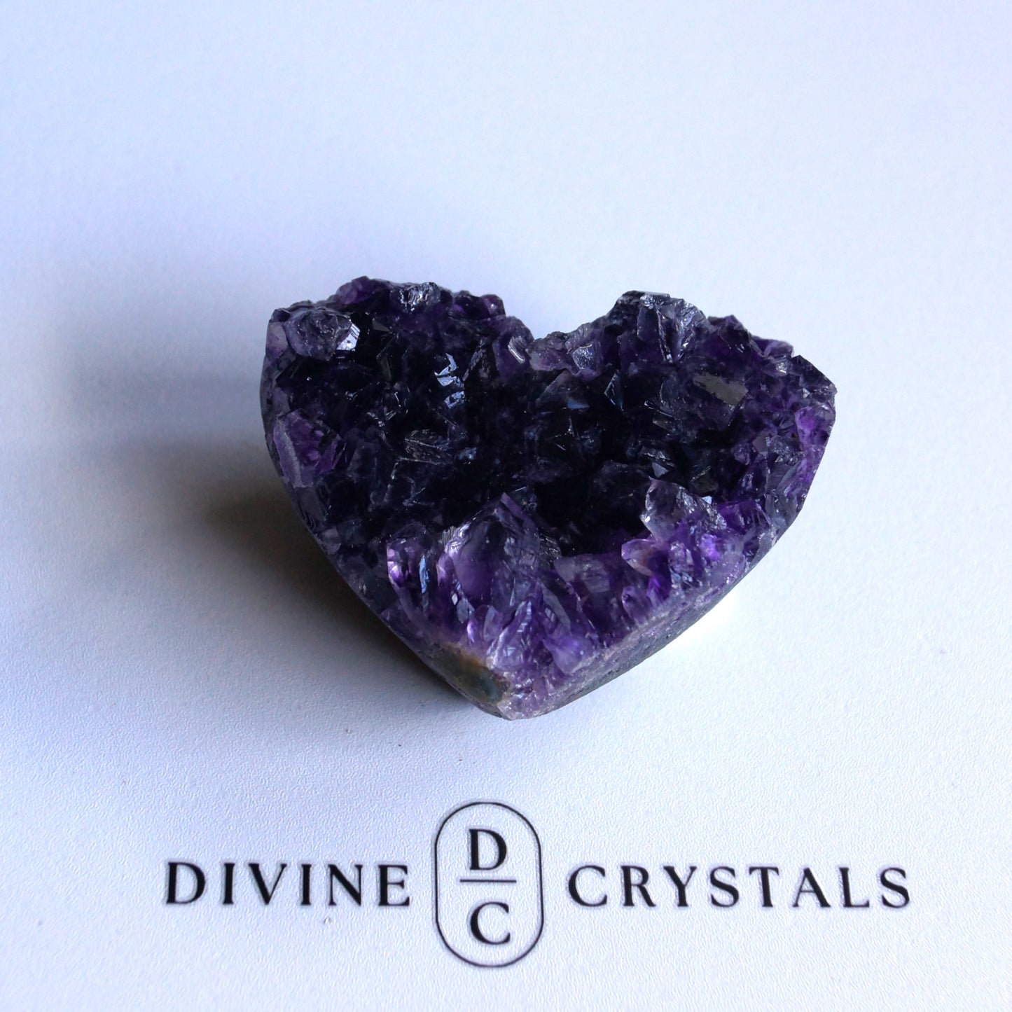 Amethyst Cluster Hearts – Intuition • Calm • Protection