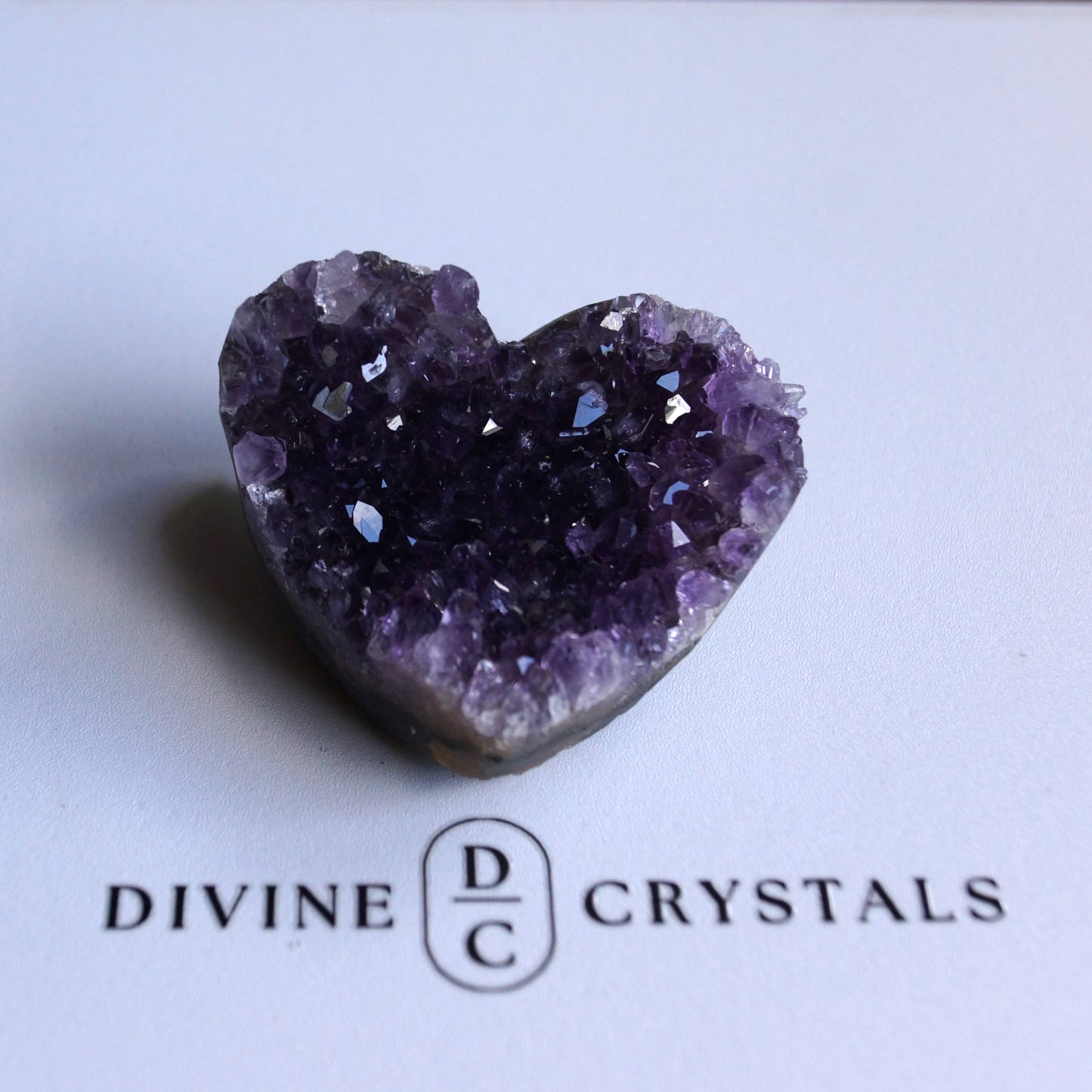 Amethyst Cluster Hearts – Intuition • Calm • Protection
