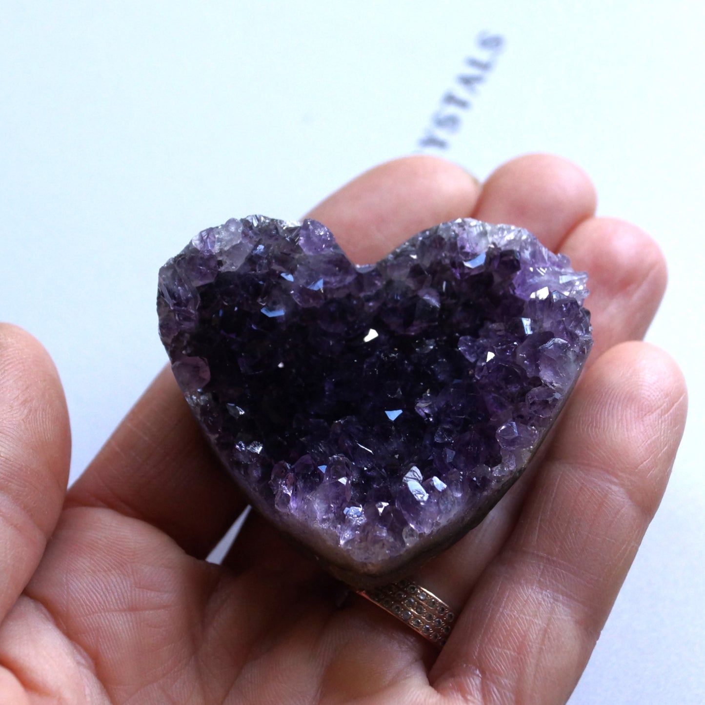 Amethyst Cluster Hearts – Intuition • Calm • Protection