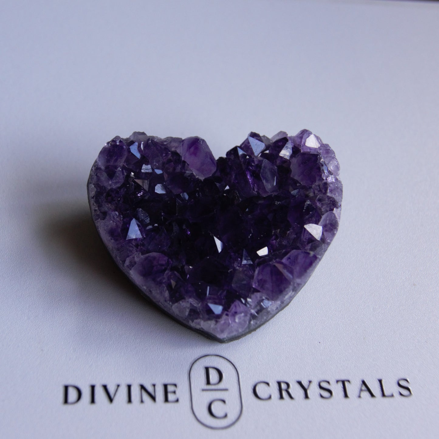 Amethyst Cluster Hearts – Intuition • Calm • Protection