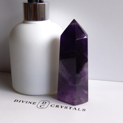 High Quality Deep Purple Amethyst Towers – Protection • Calm • Higher Guidance