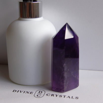 High Quality Deep Purple Amethyst Towers – Protection • Calm • Higher Guidance