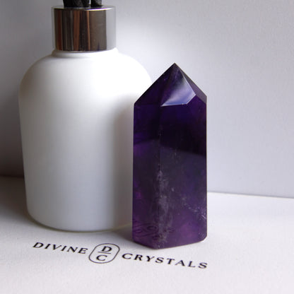 High Quality Deep Purple Amethyst Towers – Protection • Calm • Higher Guidance