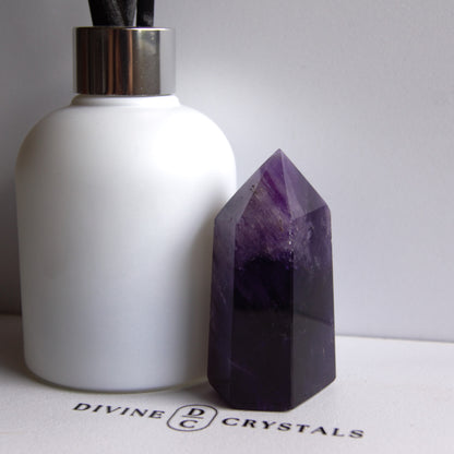 High Quality Deep Purple Amethyst Towers – Protection • Calm • Higher Guidance