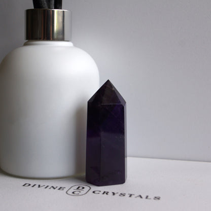 High Quality Deep Purple Amethyst Towers – Protection • Calm • Higher Guidance