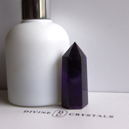 High Quality Deep Purple Amethyst Towers – Protection • Calm • Higher Guidance