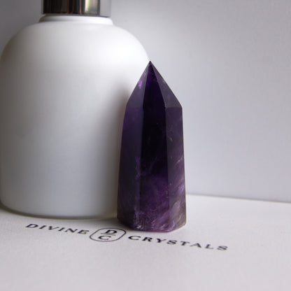 High Quality Deep Purple Amethyst Towers – Protection • Calm • Higher Guidance