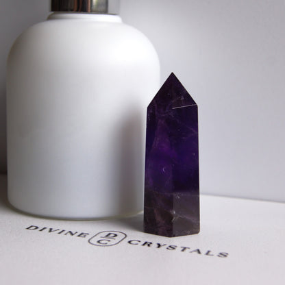High Quality Deep Purple Amethyst Towers – Protection • Calm • Higher Guidance