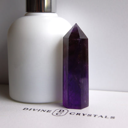 High Quality Deep Purple Amethyst Towers – Protection • Calm • Higher Guidance