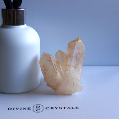 Brazil Orange Quartz / Clear Quartz Raw Cluster #4