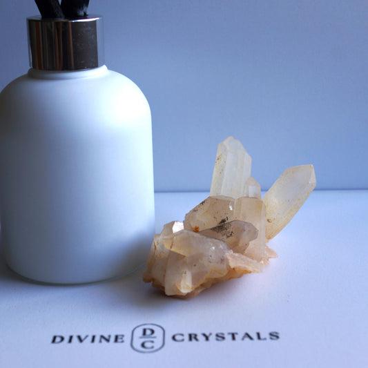 Brazil Orange Quartz / Clear Quartz Raw Cluster #6