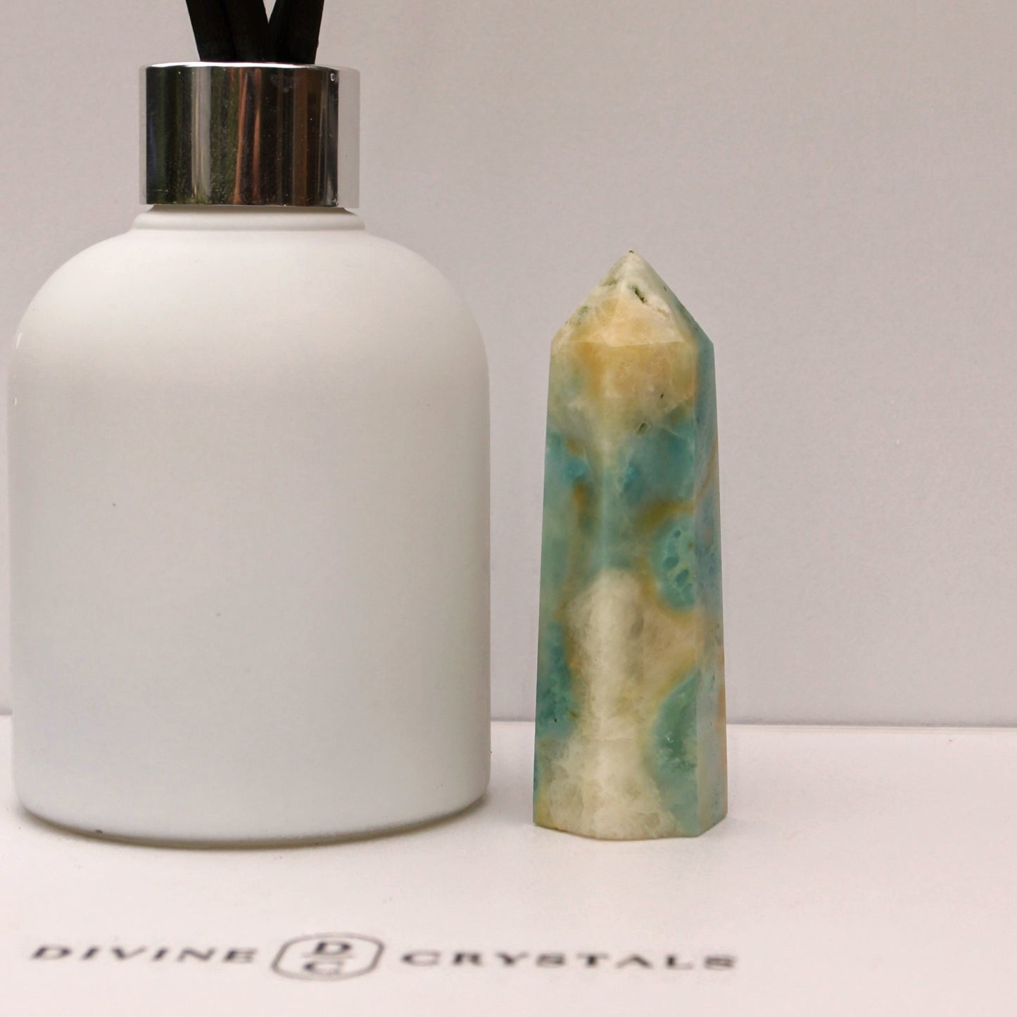 Caribbean Calcite Sky Blue Towers – Peace • Clarity • Ocean Energy